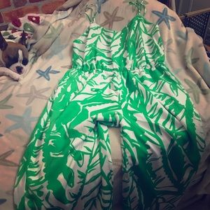 NWOT Lilly Pulitzer long pants jumper romper palms